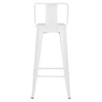 ΣΚΑΜΠΟ BAR ME ΠΛΑΤΗ ΜΕΤΑΛΛΙΚΟ MELITA-PRO HM8643.41 ΛΕΥΚΟ ΜΑΤ 42x42x100Υεκ.