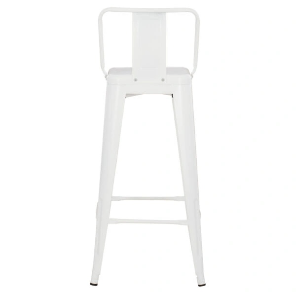 ΣΚΑΜΠΟ BAR ME ΠΛΑΤΗ ΜΕΤΑΛΛΙΚΟ MELITA-PRO HM8643.41 ΛΕΥΚΟ ΜΑΤ 42x42x100Υεκ.