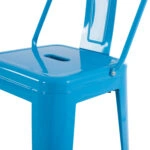 ΣΚΑΜΠΟ BAR-PRO ME ΠΛΑΤΗ ΜΕΤΑΛΛΙΚΟ MELITA HM8643.48 ΜΠΛΕ 42x42x100Υεκ.