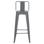 ΣΚΑΜΠΟ BAR ME ΠΛΑΤΗ ΜΕΤΑΛΛΙΚΟ MELITA-PRO HM8643.50 ΓΚΡΙ 42x42x100Υεκ.