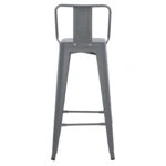 ΣΚΑΜΠΟ BAR ME ΠΛΑΤΗ ΜΕΤΑΛΛΙΚΟ MELITA-PRO HM8643.50 ΓΚΡΙ 42x42x100Υεκ.