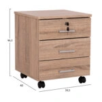 ΣΥΡΤΑΡΙΕΡΑ ΓΡΑΦΕΙΟΥ HAYDEN HM2282.02 ΣΕ ΧΡΩΜΑ SONAMA 39x39,5x46,5