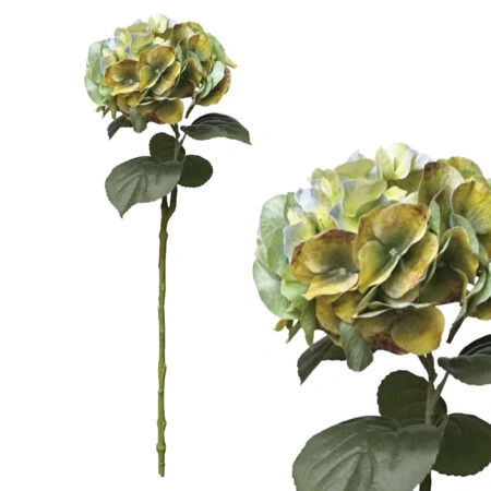 ΚΛΑΔΙ ΟΡΤΑΝΣΙΑ REAL TOUCH ΠΡΑΣΙΝΟ/ΠΟΡΤΟΚΑΛΙ ΜΕ 12 ΚΛΑΔΙΑ - Υ65cm 12/120ΚΙΒ