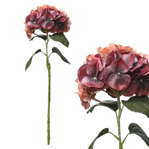 ΚΛΑΔΙ ΟΡΤΑΝΣΙΑ  REAL TOUCH ΚΟΚΚΙΝΟ ΜΕ 12 ΚΛΑΔΙΑ - Υ65cm 12/120ΚΙΒ