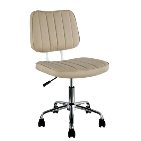 Καρέκλα Γραφείου  AKTIS Μπεζ PVC/Ύφασμα 46x54x80-90cm