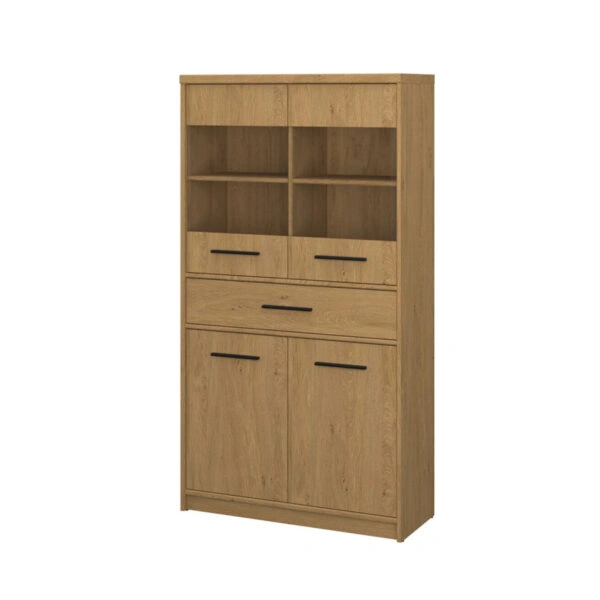 Βιτρίνα Pavi Βελανιδιά 84.3x33.8x156.4cm