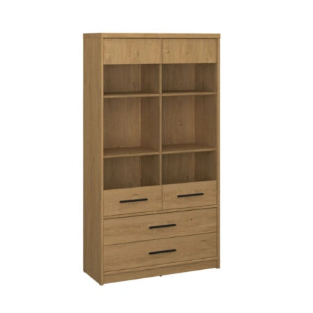 Βιτρίνα Pavi Βελανιδιά με 2 συρτάρια 84.3x33.8x156.4cm