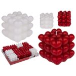 Κερί Καρδιές 6cm Σε 2 Χρώματα