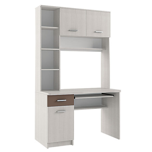 Γραφείο Cross Λευκό Latte-Mόκκα 120x59,2x202εκ