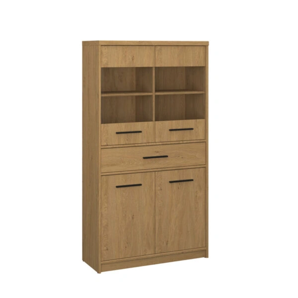 Βιτρίνα Pavi Βελανιδιά 84.3x33.8x156.4cm