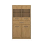 Βιτρίνα Pavi Βελανιδιά 84.3x33.8x156.4cm