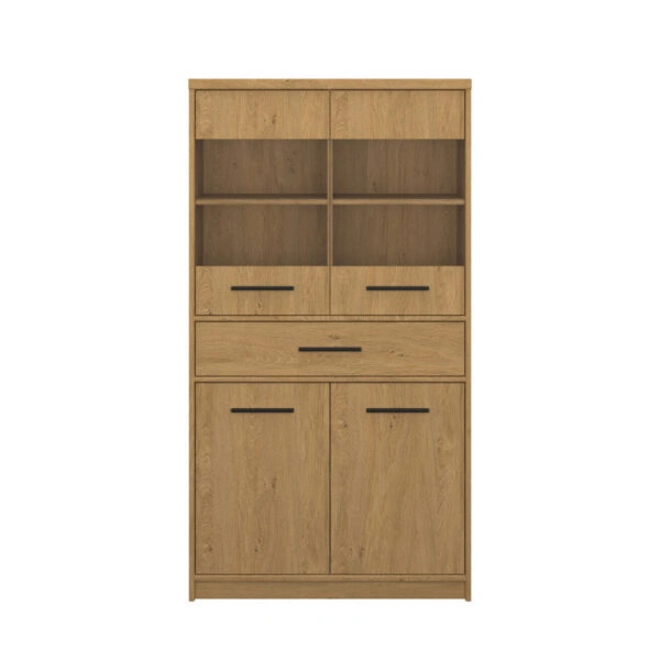 Βιτρίνα Pavi Βελανιδιά 84.3x33.8x156.4cm