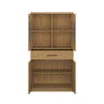 Βιτρίνα Pavi Βελανιδιά 84.3x33.8x156.4cm