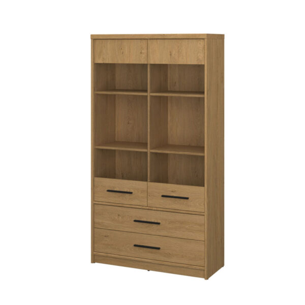 Βιτρίνα Pavi Βελανιδιά με 2 συρτάρια 84.3x33.8x156.4cm