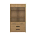 Βιτρίνα Pavi Βελανιδιά με 2 συρτάρια 84.3x33.8x156.4cm