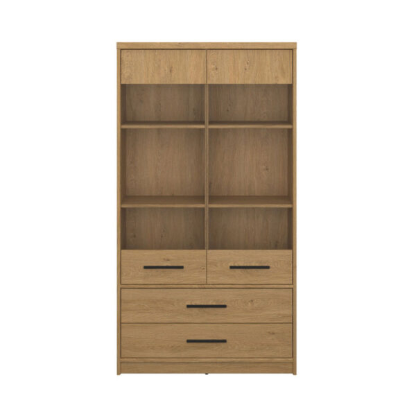 Βιτρίνα Pavi Βελανιδιά με 2 συρτάρια 84.3x33.8x156.4cm