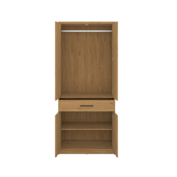 Ντουλάπα Δίφυλλη Pavi Βελανιδιά 84.3x55.1x197.2cm