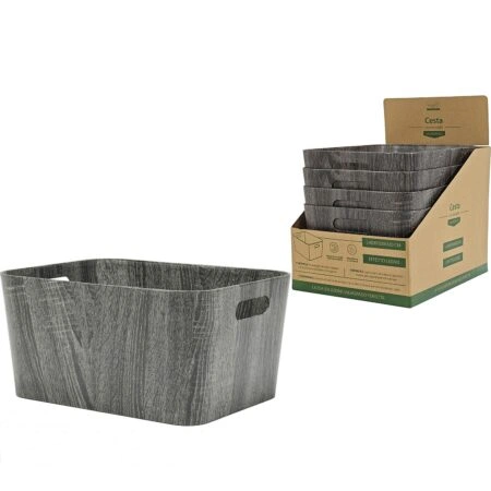 Καλάθι  Γκρι Πλαστικό/Ανακυκλωμένο Χαρτί 40x30x20cm