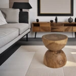 Artekko Munggur Ξύλινο Βοηθητικό Τραπεζι (Σκαμπό) σε Φυσική Απόχρωση (40x40x50)cm