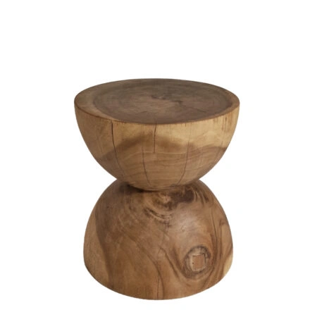 Artekko Munggur Ξύλινο Βοηθητικό Τραπεζι (Σκαμπό) σε Φυσική Απόχρωση (40x40x50)cm