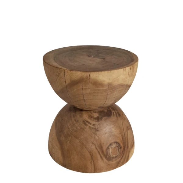 Artekko Munggur Ξύλινο Βοηθητικό Τραπεζι (Σκαμπό) σε Φυσική Απόχρωση (40x40x50)cm