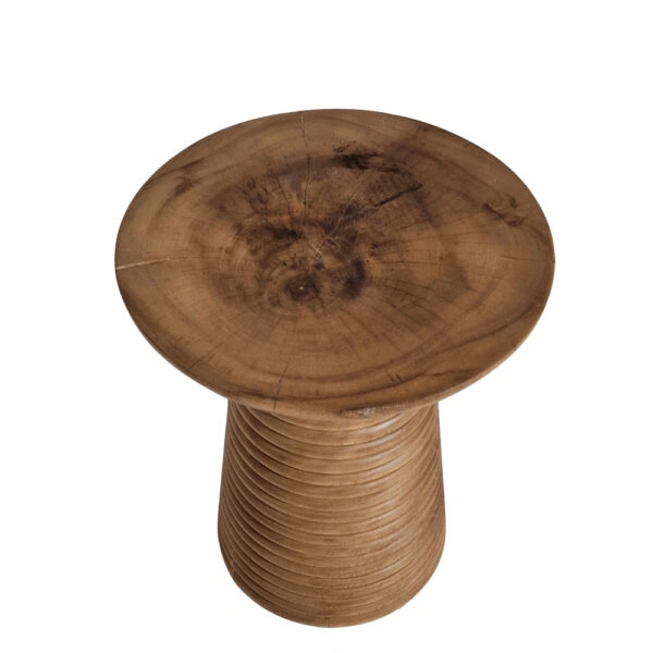 Artekko Munggur Ξύλινο Βοηθητικό Τραπεζι (Σκαμπό) σε Φυσική Απόχρωση (40x40x50)cm