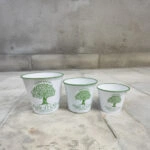 Artekko Uplueksilt Γλαστράκια Μεταλλικά Σετ/3 (16x16x18)cm (16.5x16.5x15)cm (14.5x14.5x12)cm