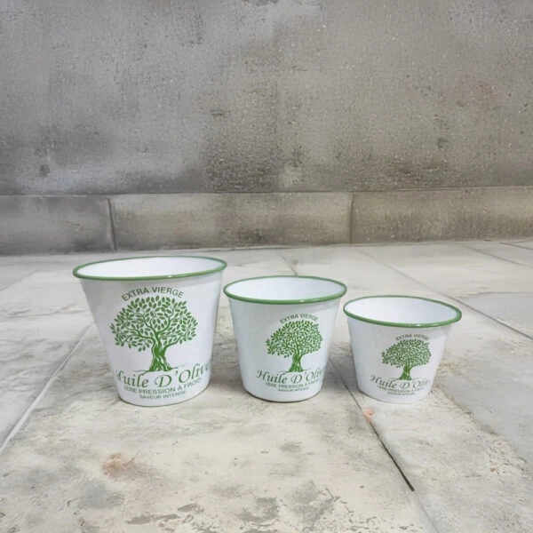 Artekko Uplueksilt Γλαστράκια Μεταλλικά Σετ/3 (16x16x18)cm (16.5x16.5x15)cm (14.5x14.5x12)cm