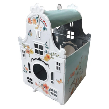 Artekko Birdhouse Πολύχρωμο Μεταλλικό Διακοσμητικό (16x19x25)cm