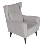 Artekko Rosie Γκρι Υφασμάτινη Μπερζέρα (90x70x100)cm