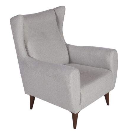 Artekko Rosie Γκρι Υφασμάτινη Μπερζέρα (90x70x100)cm