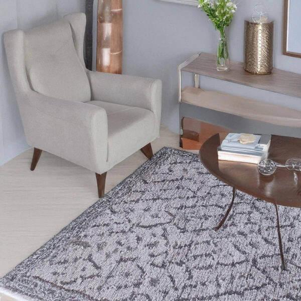 Artekko Rosie Γκρι Υφασμάτινη Μπερζέρα (90x70x100)cm