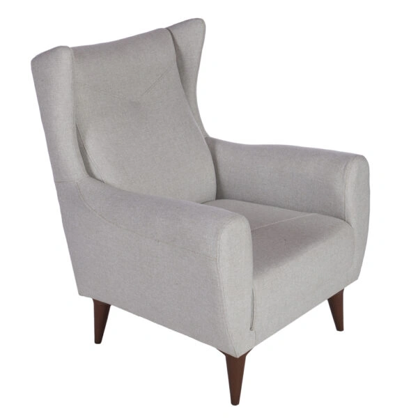 Artekko Rosie Γκρι Υφασμάτινη Μπερζέρα (90x70x100)cm