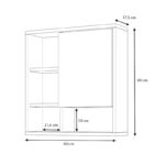 Καθρέπτης μπάνιου Demo Μegapap χρώμα λευκό 60x17,5x60εκ.