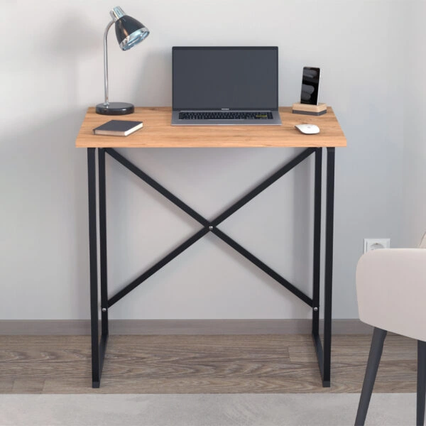 Γραφείο εργασίας Verne Megapap χρώμα pine oak 75x52x73,8εκ.