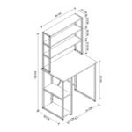 Έπιπλο πλυντηρίου Berkus Megapap χρώμα pine oak 90x60x178εκ.