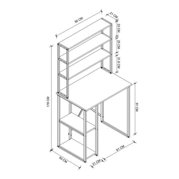 Έπιπλο πλυντηρίου Berkus Megapap χρώμα pine oak 90x60x178εκ.