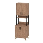 Έπιπλο κουζίνας Sedef Megapap χρώμα pine oak 61x40x202,1εκ.