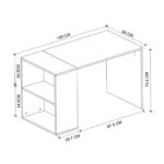 Γραφείο εργασίας Smyrna Megapap χρώμα λευκό 120x60x74,4εκ.