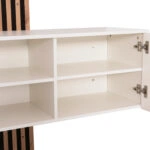 ΕΠΙΠΛΟ ΕΙΣΟΔΟΥ ΜΕ ΚΑΘΡΕΠΤΗ MYLES HM18080.01 ΜΕΛΑΜΙΝΗ ΣΟΝΑΜΑ-ΛΕΥΚΟ 100x37.1x199.5Υεκ