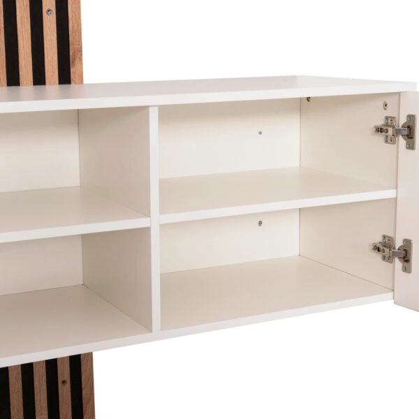 ΕΠΙΠΛΟ ΕΙΣΟΔΟΥ ΜΕ ΚΑΘΡΕΠΤΗ MYLES HM18080.01 ΜΕΛΑΜΙΝΗ ΣΟΝΑΜΑ-ΛΕΥΚΟ 100x37.1x199.5Υεκ