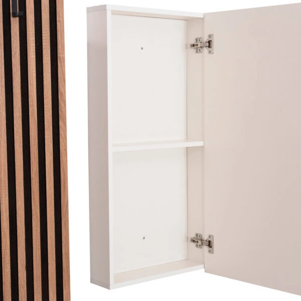 ΕΠΙΠΛΟ ΕΙΣΟΔΟΥ ΜΕ ΚΑΘΡΕΠΤΗ MYLES HM18080.01 ΜΕΛΑΜΙΝΗ ΣΟΝΑΜΑ-ΛΕΥΚΟ 100x37.1x199.5Υεκ