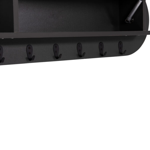 ΚΡΕΜΑΣΤΡΑ ΕΙΣΟΔΟΥ & ΚΛΕΙΣΤΟ ΡΑΦΙ STOR HM18078.03 ΜΕΛΑΜΙΝΗ ΣΚΟΥΡΟ ΓΚΡΙ 84x12x28.6Υεκ