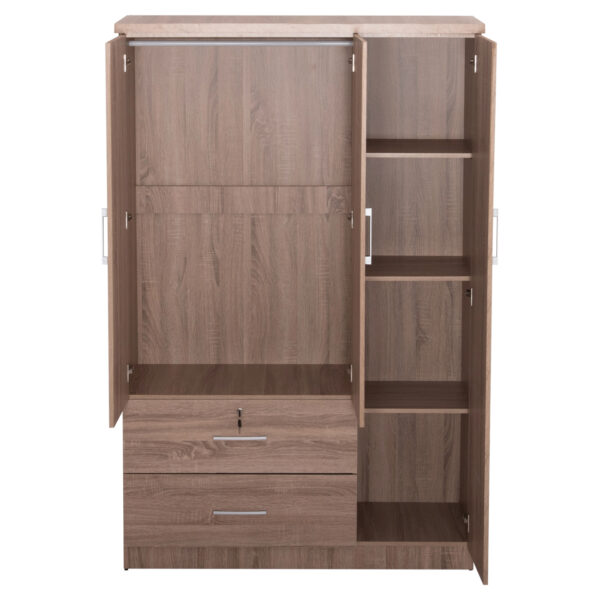 ΝΤΟΥΛΑΠΑ ΜΕ ΚΑΘΡΕΦΤΗ & ΣΥΡΤΑΡΙΑ JARRY HM2485.11 SONAMA OAK ΜΕΛΑΜΙΝΗ 119x48x183Υεκ