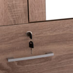 ΝΤΟΥΛΑΠΑ ΜΕ ΚΑΘΡΕΦΤΗ & ΣΥΡΤΑΡΙΑ JARRY HM2485.11 SONAMA OAK ΜΕΛΑΜΙΝΗ 119x48x183Υεκ