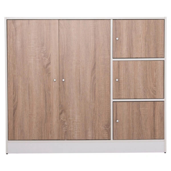 ΝΤΟΥΛΑΠΙ ΜΕ 4 ΑΠΟΘ.ΧΩΡΟΥΣ MATIN HM2480.01 SONAMA OAK-ΛΕΥΚΗ ΜΕΛΑΜΙΝΗ 117x39,5x99,5Υεκ