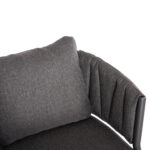 ΠΟΛΥΘΡΟΝΑ ΤΡΑΠΕΖΑΡΙΑΣ SHANKS HM6207.01 ΣΚΟΥΡΟ ΓΚΡΙ ΑΛΟΥΜ. & OLEFIN ΥΦΑΣΜΑ 63x61x75Υεκ