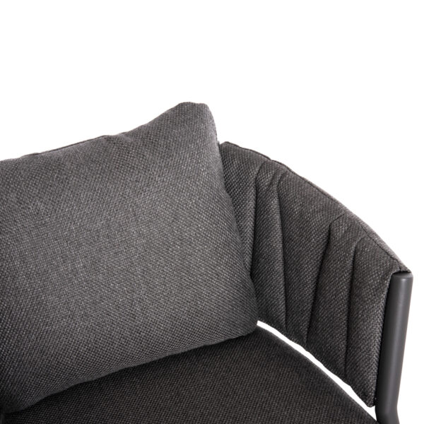 ΠΟΛΥΘΡΟΝΑ ΤΡΑΠΕΖΑΡΙΑΣ SHANKS HM6207.01 ΣΚΟΥΡΟ ΓΚΡΙ ΑΛΟΥΜ. & OLEFIN ΥΦΑΣΜΑ 63x61x75Υεκ