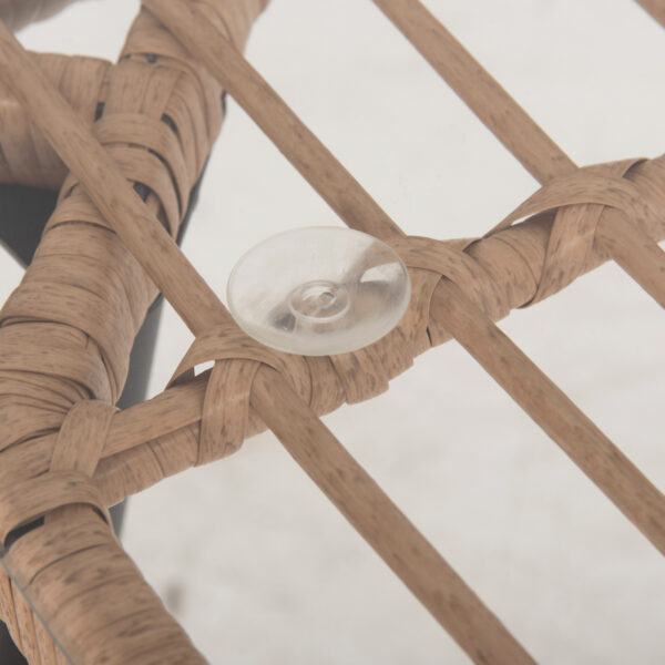 ΣΕΤ 7ΤΜΧ ALLEGRA WICKER ΜΕ ΤΡΑΠΕΖΙ 160X90X78Υ ΜΠΕΖ & ΜΑΥΡΟ ΧΡΩΜΑ HM10495