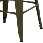 ΣΚΑΜΠΟ ΜΕΣΑΙΟΥ ΥΨΟΥΣ ΜΕΤΑΛΛΙΚΟ MELITA-PRO HM8573.43 DARK OLIVE GREEN 43x43x67Υεκ.